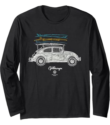 Amazon.com: Volkswagen Drawn VW Logo Long Sleeve T-Shirt
